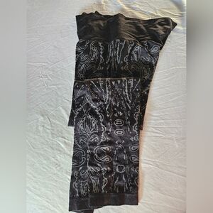 Black Bandana Print Leggings Women’s Large Stretch High Waist